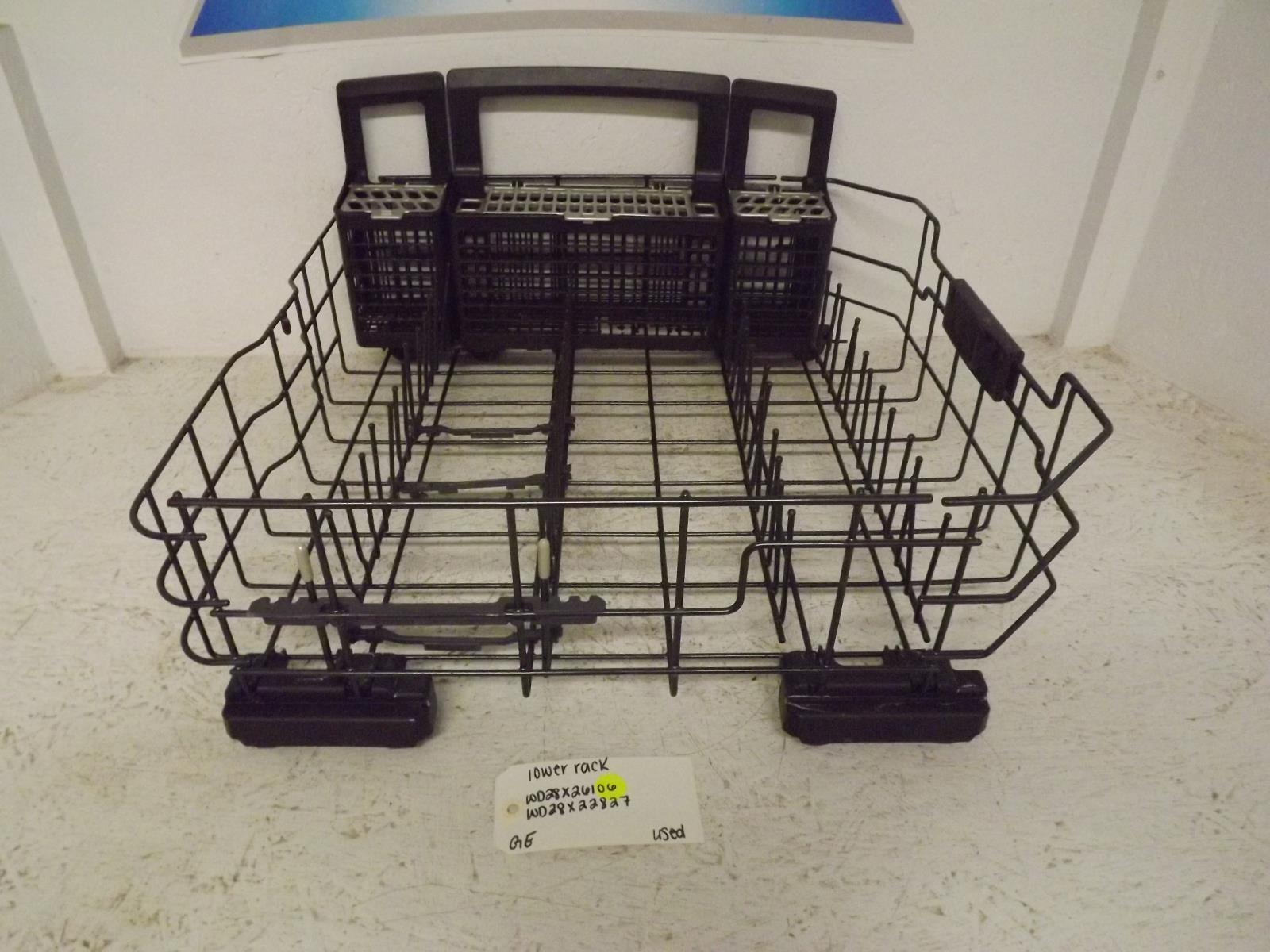 GE Dishwasher WD28X26106 WD28X22827 Lower Rack Used GE Dishwasher WD28X26106 WD28X22827 Lower Rack Used